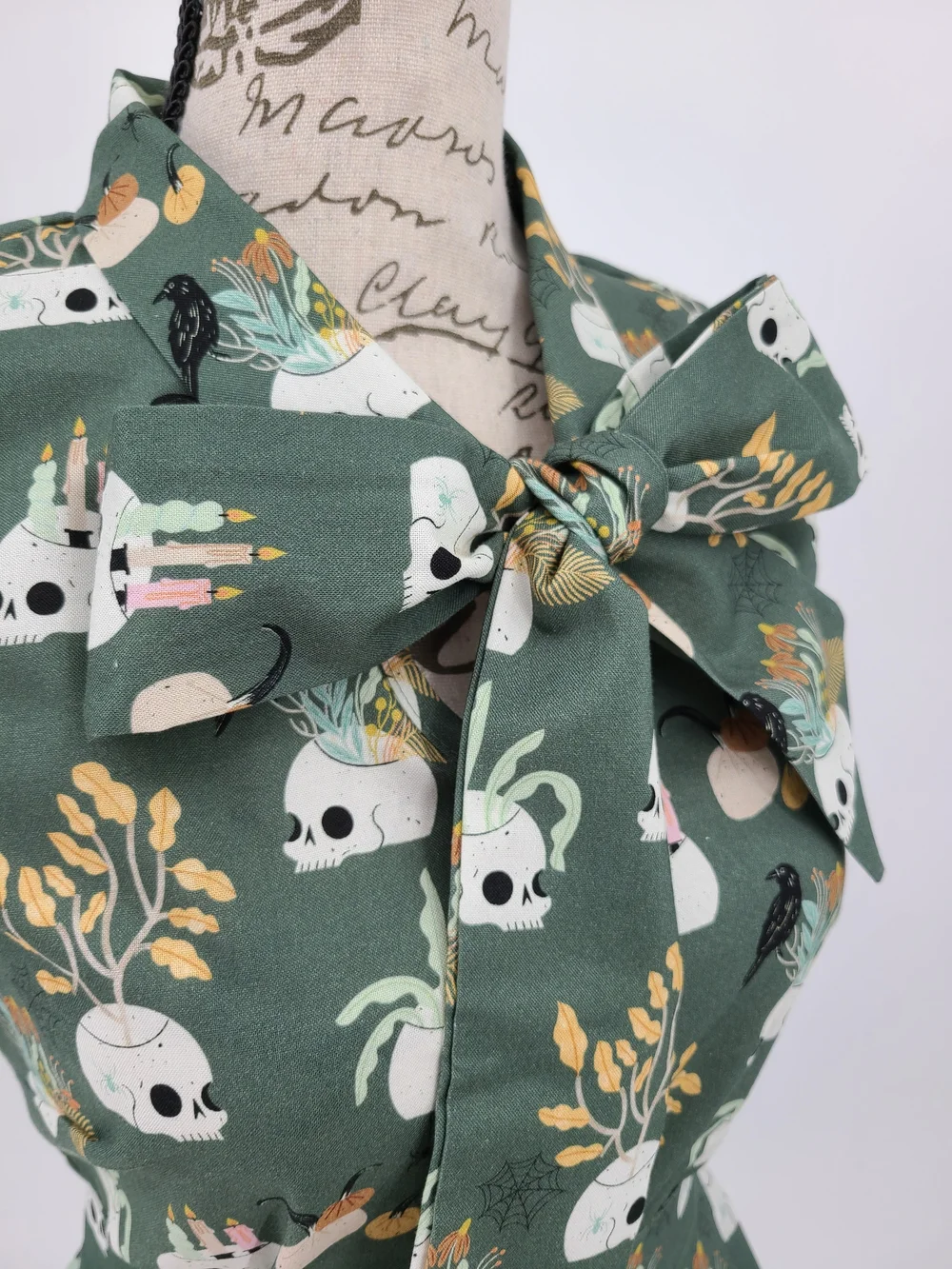 Retrolicious 100% Cotton Summerween Blouse And Skirt Set Size XS